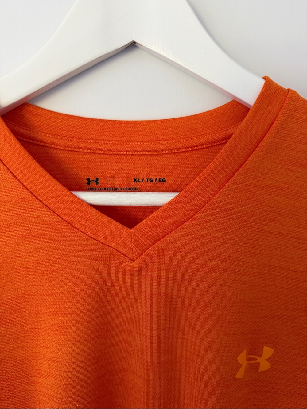 Under Armour Men's Orange V-Neck Performance Tee